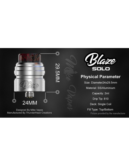 ThunderHead Creations X Mike Vapes Blaze Solo RDA Matte Black