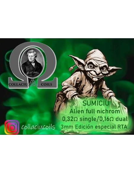 Resistencia Artesana Collaciu Coils Sumiciu 0.16 ohm Dual 3mm