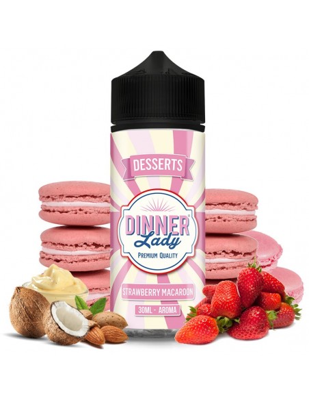 Aroma Longfill Dinner Lady Strawberry Macaroon 30ml/120
